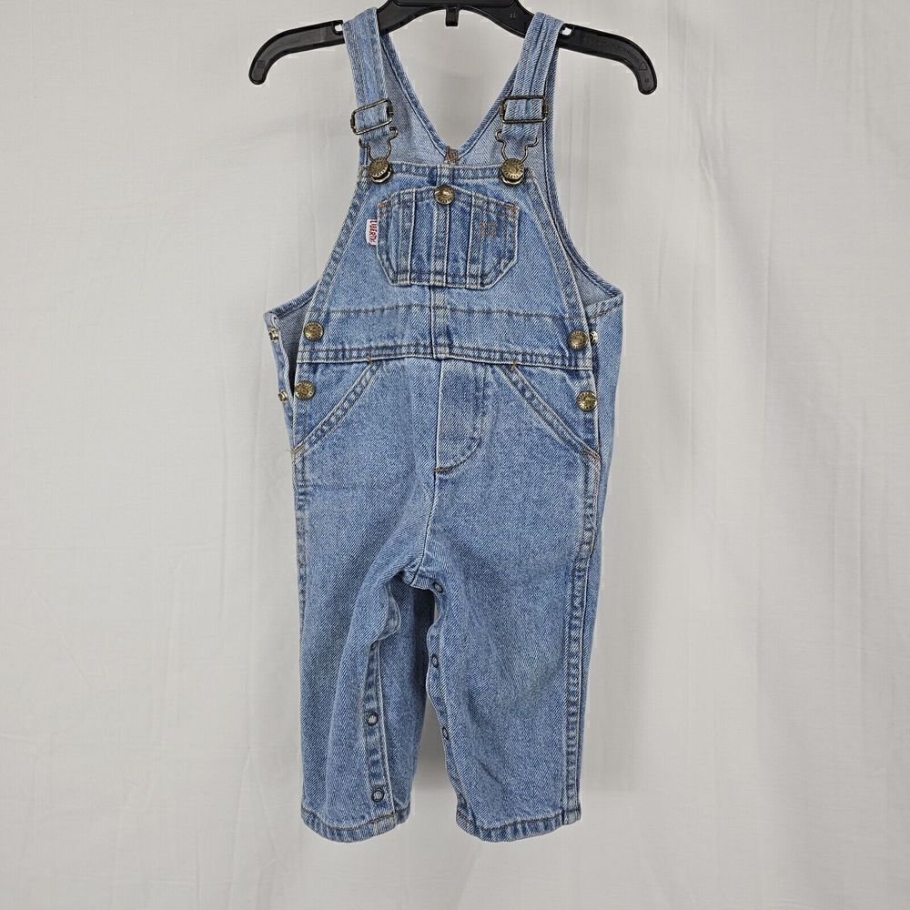 Vintage Liberty Blue Denim Baby Size 12 Months Overall